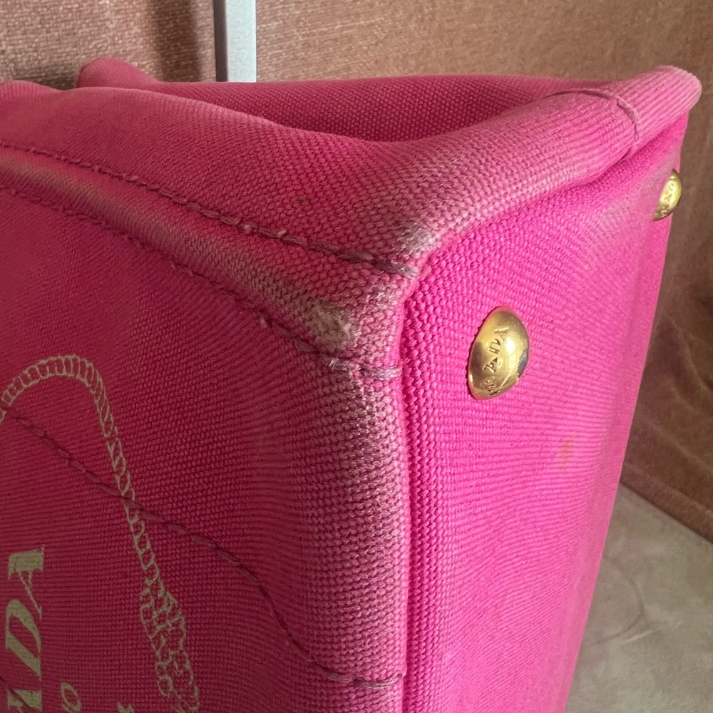 Prada Fuchsia Canapé small Canvas Tote - Picture 6 of 16